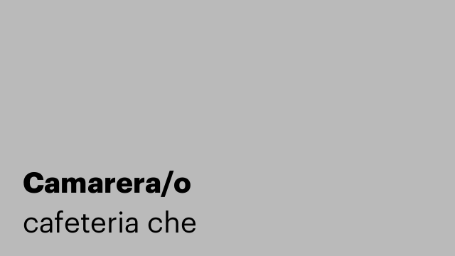 Camarera/o
