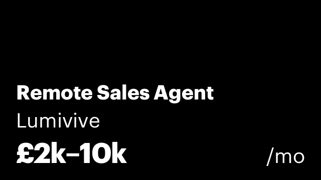 Remote Sales Agent
