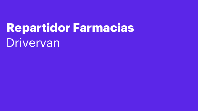 Repartidor Farmacias