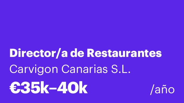 Director/a de Restaurantes