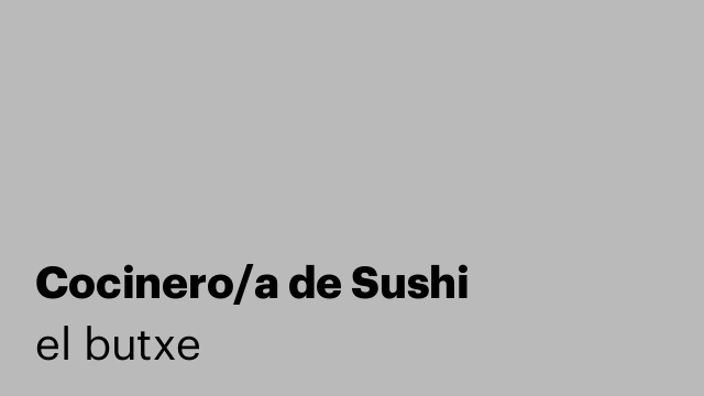 Cocinero/a de Sushi