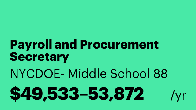 Payroll and Procurement Secretary