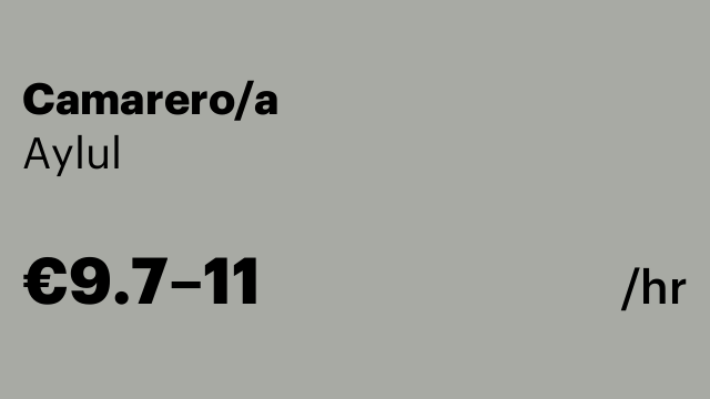 Camarero/a