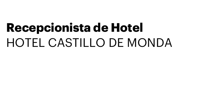 Recepcionista de Hotel