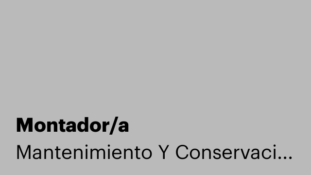Montador/a