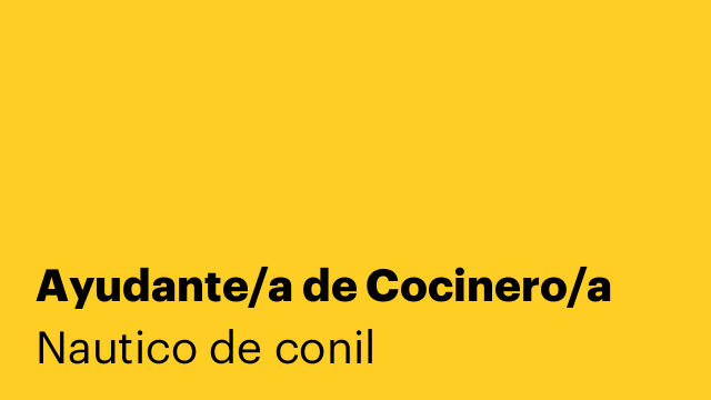 Ayudante/a de Cocinero/a