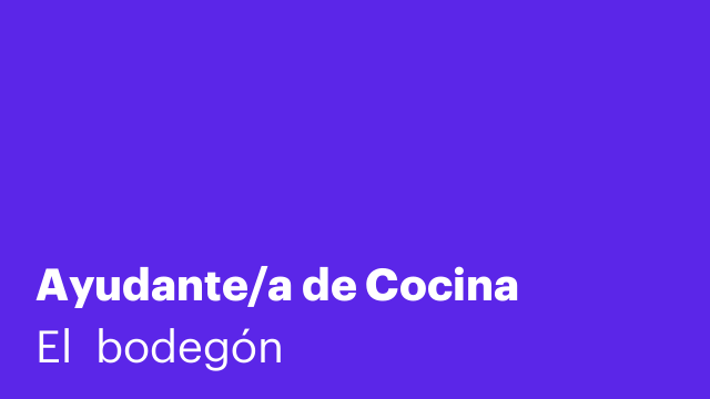 Ayudante/a de Cocina