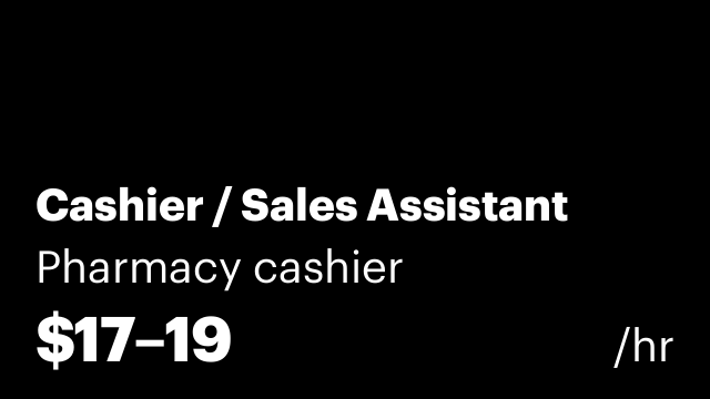 Cashier / Sales Assistant