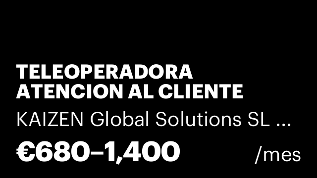 TELEOPERADORA ATENCION AL CLIENTE TURNO MAÑANA O TARDE