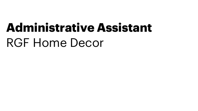 Administrative Assistant