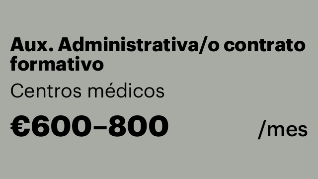 Aux. Administrativa/o contrato formativo