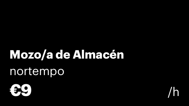 Mozo/a de Almacén