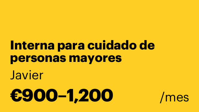 Interna para cuidado de personas mayores