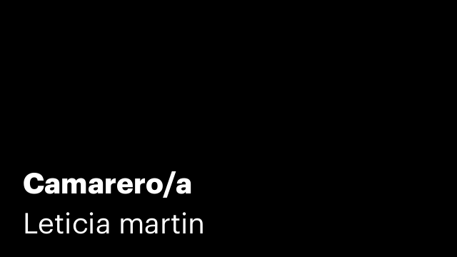 Camarero/a
