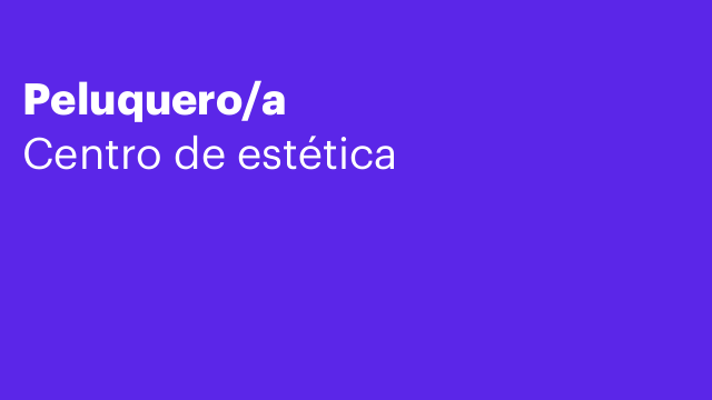 Peluquero/a