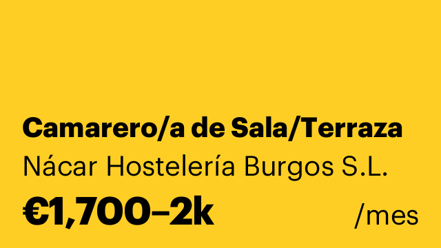 Camarero/a de Sala/Terraza
