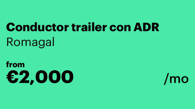 Conductor trailer con ADR