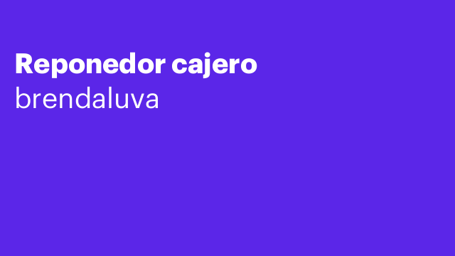 Reponedor cajero