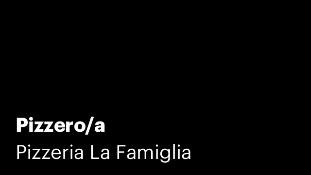 Pizzero/a