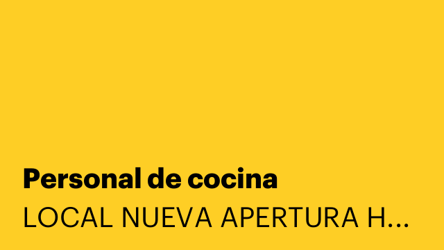 Personal de cocina