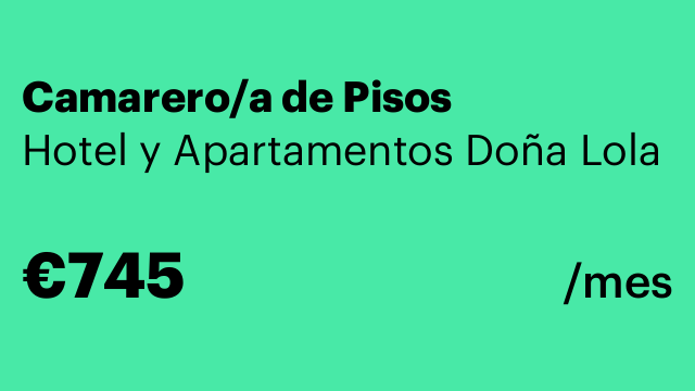 Camarero/a de Pisos