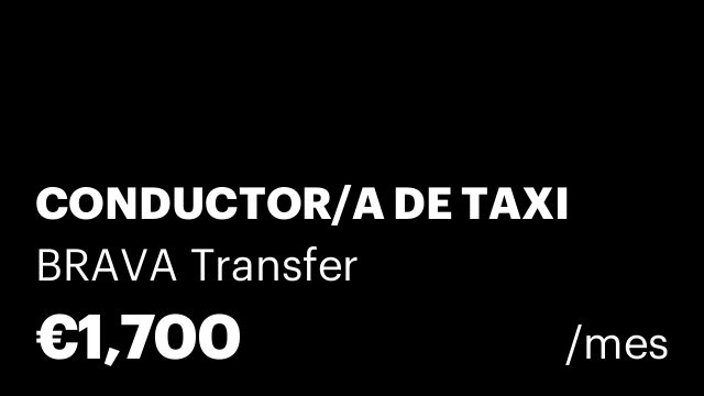 CONDUCTOR/A DE TAXI