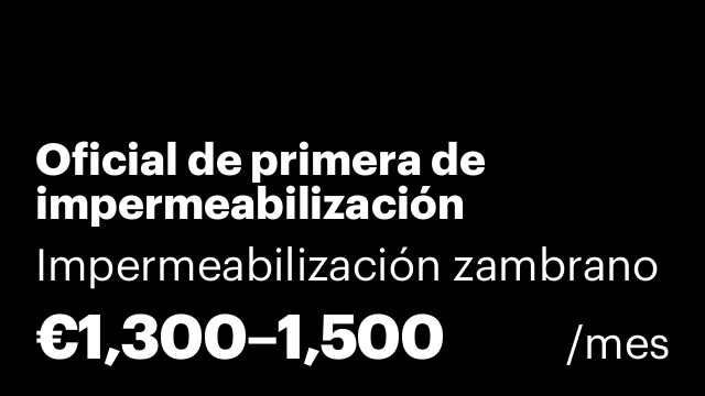 Oficial de primera de impermeabilización