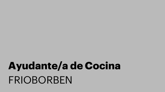 Ayudante/a de Cocina