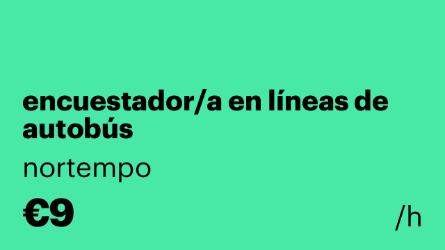 encuestador/a en líneas de autobús