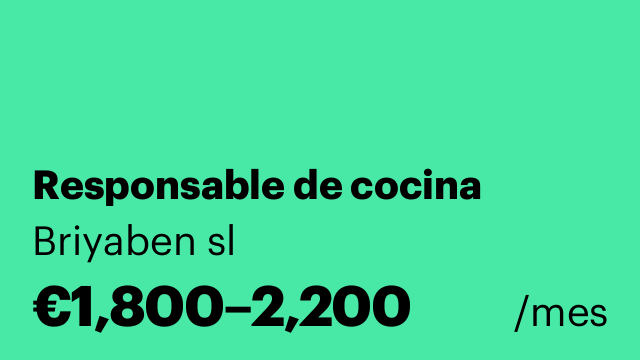 Responsable de cocina