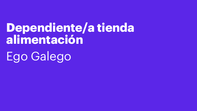 Dependiente/a tienda alimentación