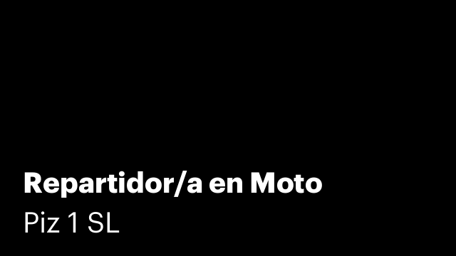 Repartidor/a en Moto