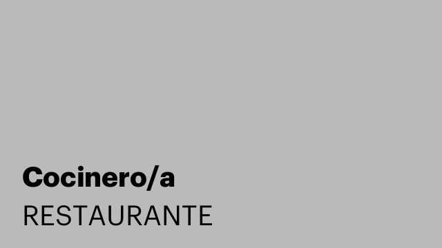 Cocinero/a