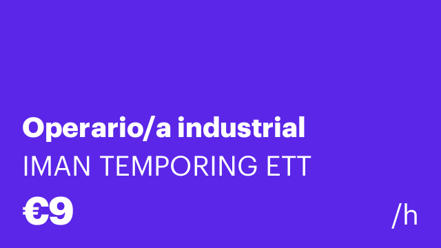 Operario/a industrial
