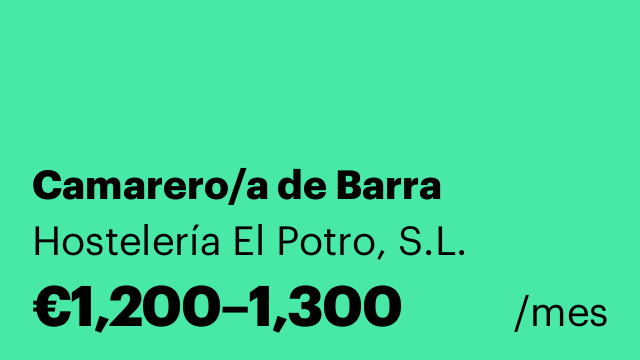 Camarero/a de Barra