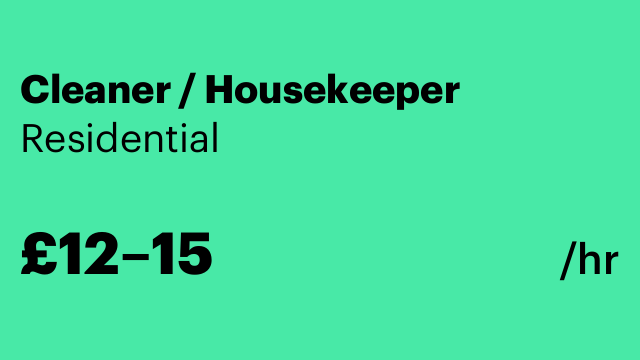 Cleaner / Housekeeper