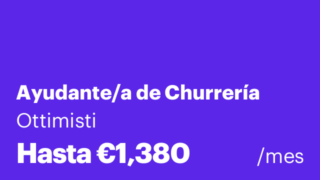 Ayudante/a de Churrería