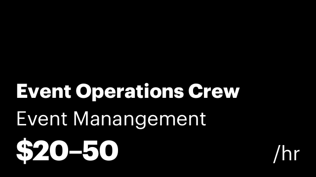 Event Operations Crew