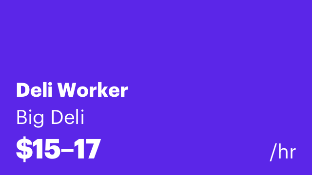 Deli Worker
