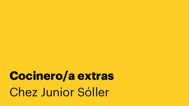 Cocinero/a extras
