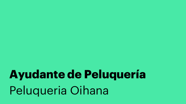 Ayudante de Peluquería