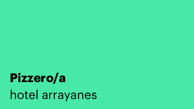 Pizzero/a