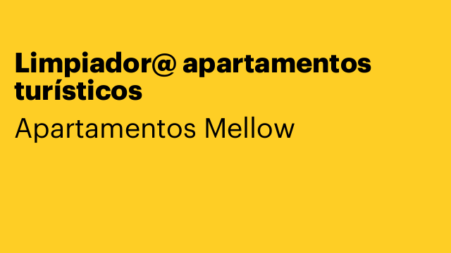 Limpiador@ apartamentos turísticos