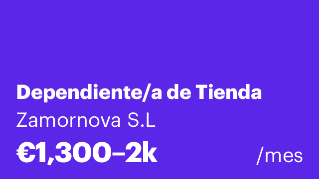 Dependiente/a de Tienda