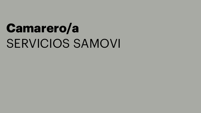 Camarero/a