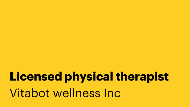 Licensed physical therapist