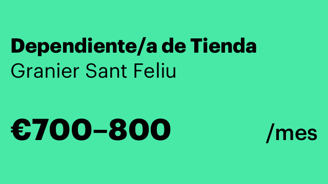 Dependiente/a de Tienda