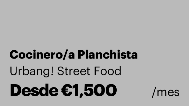 Cocinero/a Planchista