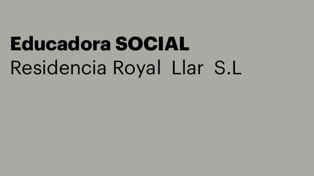Educadora SOCIAL
