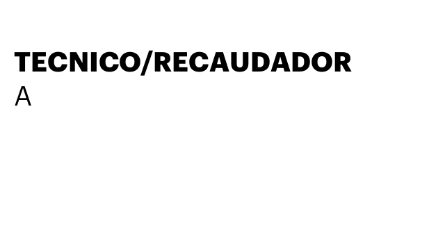 TECNICO/RECAUDADOR